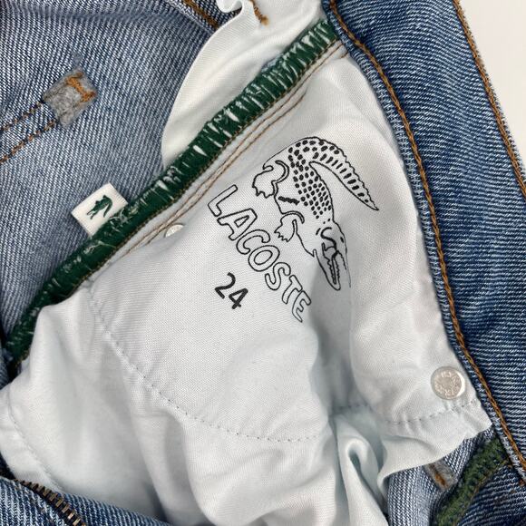 Lacoste Straight Leg Jeans Blue Women's Size 24 - Picture 8 of 9